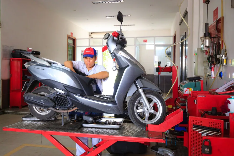 Quầy tiếp nhận xe